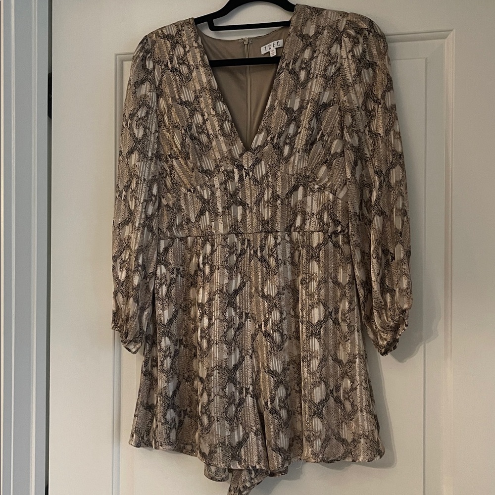 TCEC Snake Print Long Sleeve Dress